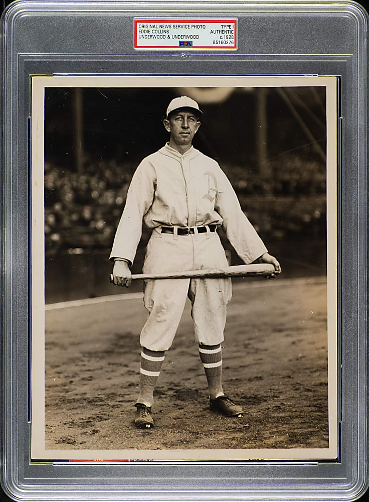 Circa 1928 Eddie Collins Original Underwood & Underwood Photograph PSA/DNA Type I