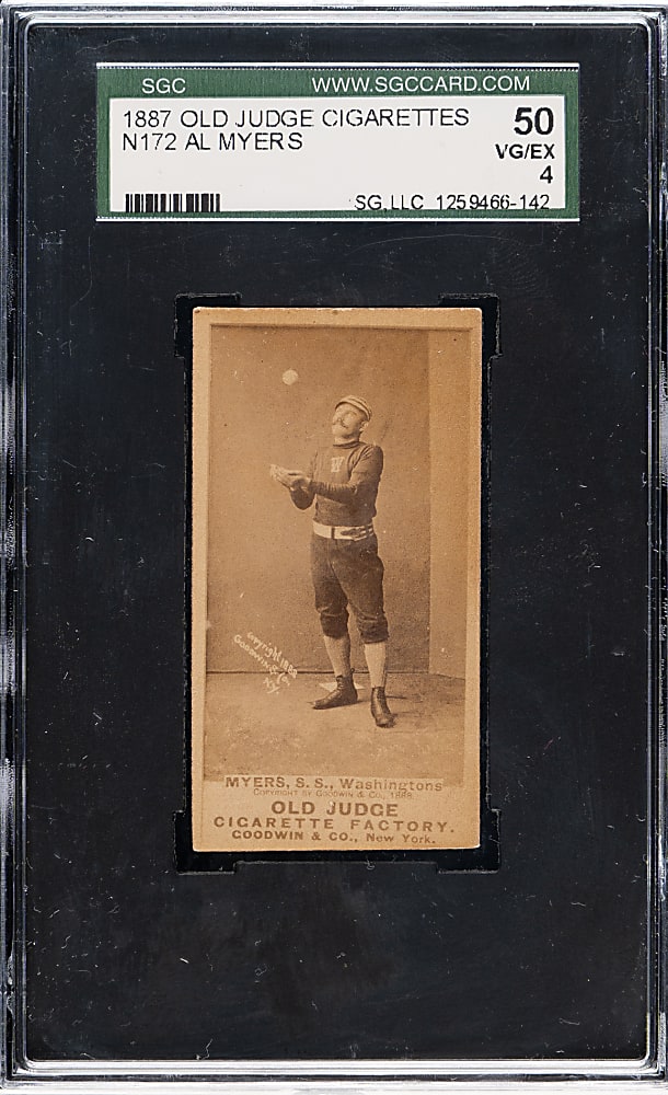 1889 N172 Old Judge Al Myers SGC VG/EX 50