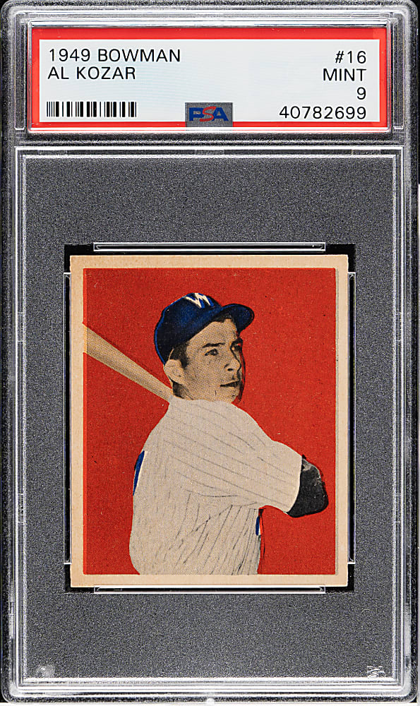 1949 Bowman #16 Al Kozar PSA MINT 9 - Highest Graded!