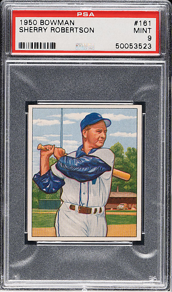 1950 Bowman #161 Sherry Robertson PSA MINT 9 - 1 of 4!