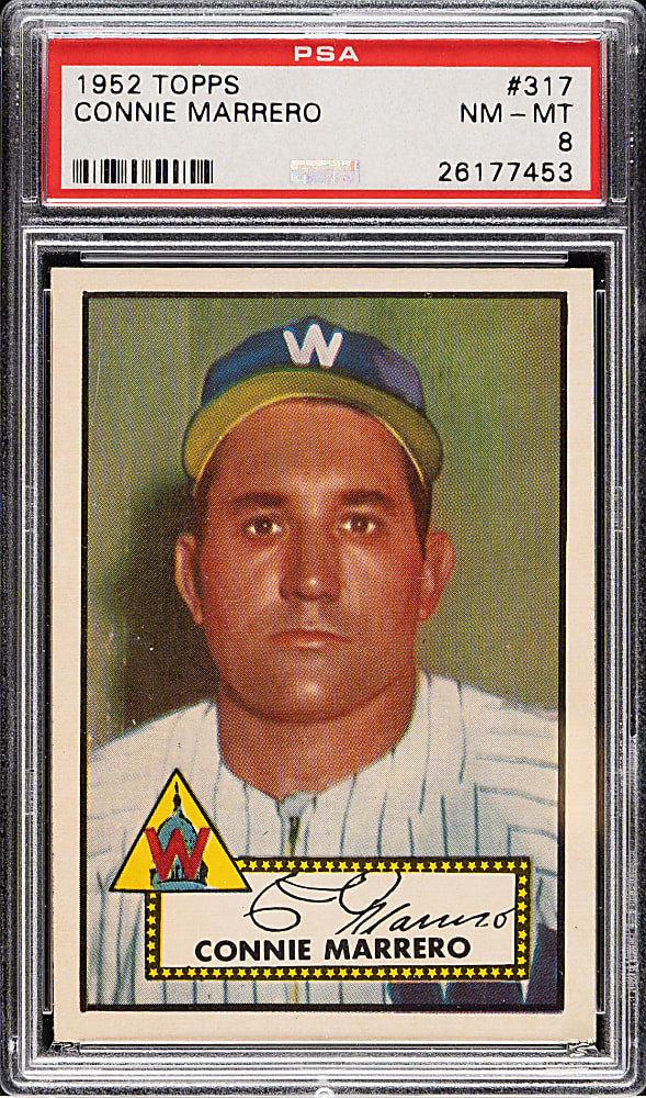 1952 Topps #317 Connie Marrero High Number PSA NM-MT 8