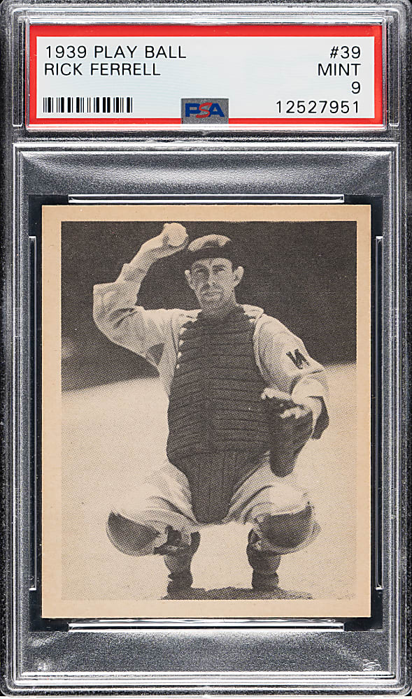 1939 R334 Play Ball #39 Rick Ferrell PSA MINT 9 - 1 of 4 - Highest Graded!