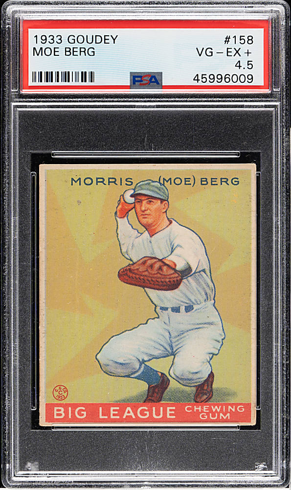 1933 R319 Goudey #158 Moe Berg PSA VG-EX+ 4.5