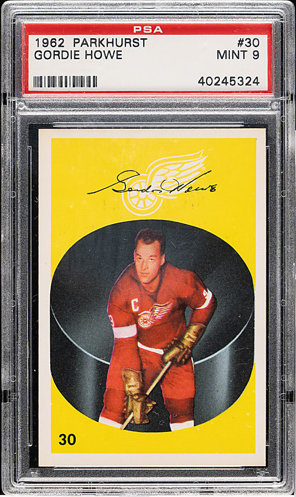 1962-1963 Parkhurst Hockey #30 Gordie Howe PSA MINT 9 - Highest Graded!