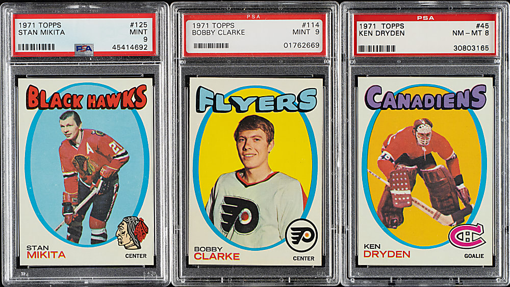 High-Grade 1971-1972 Topps Hockey Complete Set (132) Including 55 PSA MINT 9 or NM-MT 8