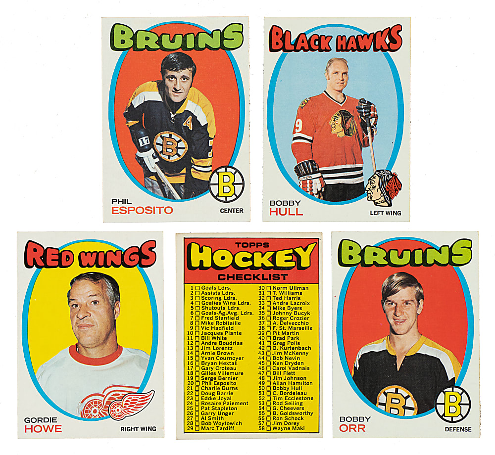 High-Grade 1971-1972 Topps Hockey Complete Set (132) Including 55 PSA MINT 9 or NM-MT 8