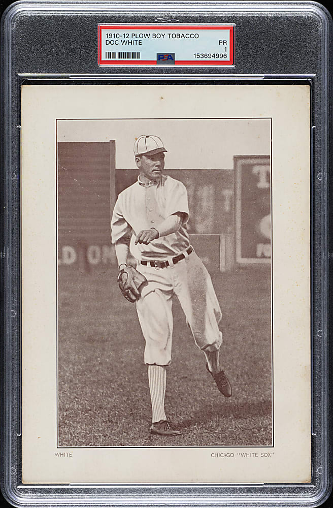 1910-1912 Plow Boy Tobacco Doc White PSA POOR 1 - Ad Back - The Only PSA-Graded Example!