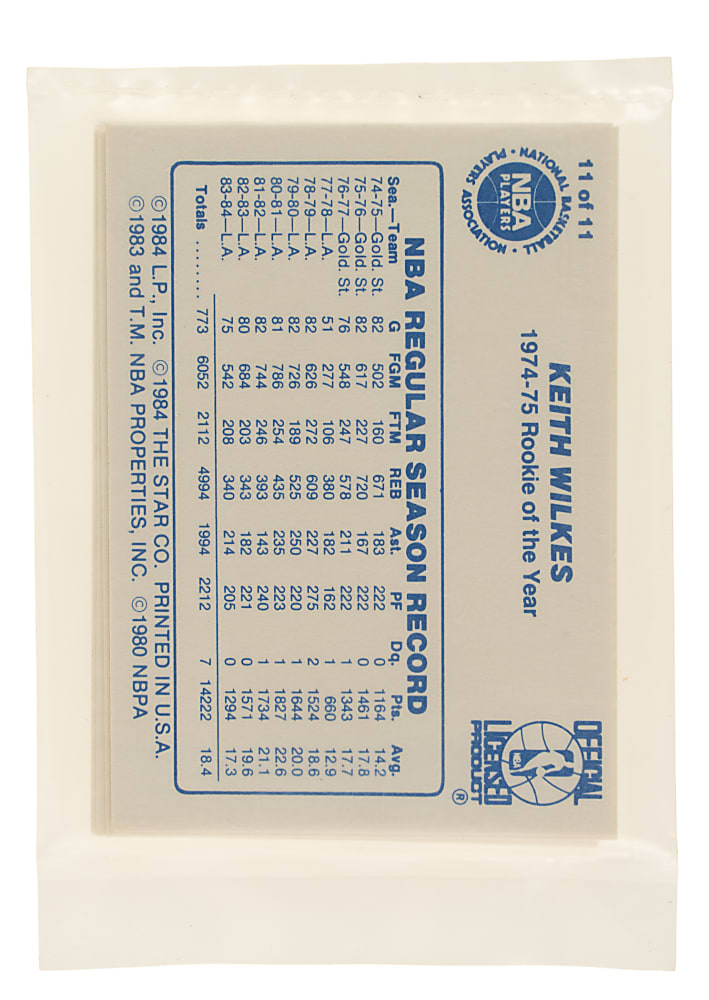 1985-1986 Star Company Basketball "Last 11 R.O.Y." Factory-Sealed Unopened Bag with Michael Jordan on Top
