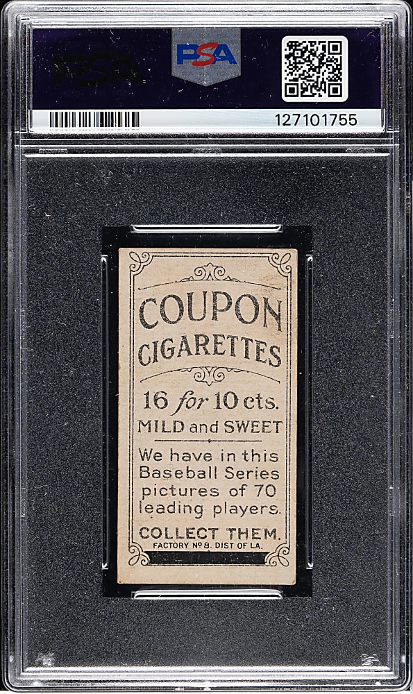 1919 T213 Coupon Cigarettes (Type 3) Mickey Doolan PSA FAIR 1.5 - Rare Factory No. 8 Overprint!