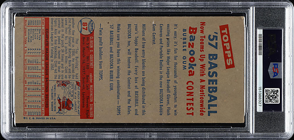 1957 Topps Salesman-Sample Three-Card Advertising Panel - PSA