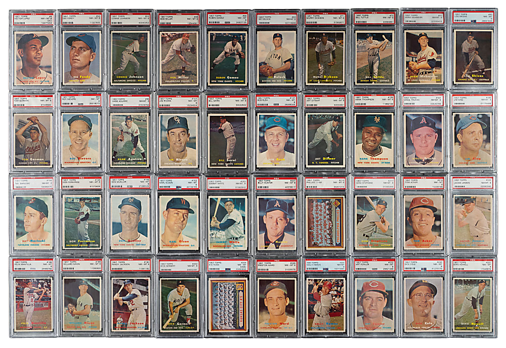 1957 Topps PSA NM-MT 8 Collection (70)