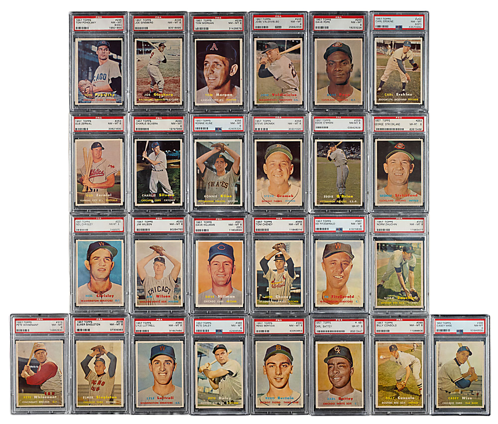 1957 Topps PSA NM-MT 8 Collection (70)