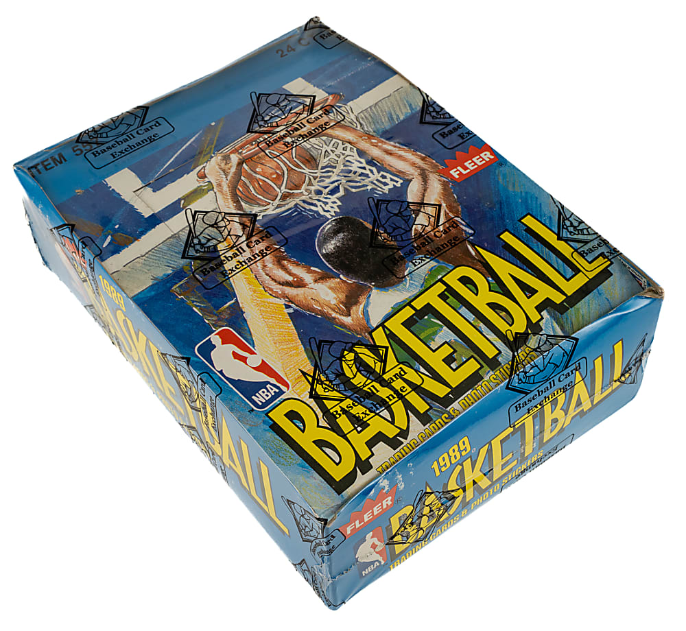 1989-1990 Fleer Basketball Unopened Rack Box (24 Packs) - BBCE - From a Sealed Case (FASC)
