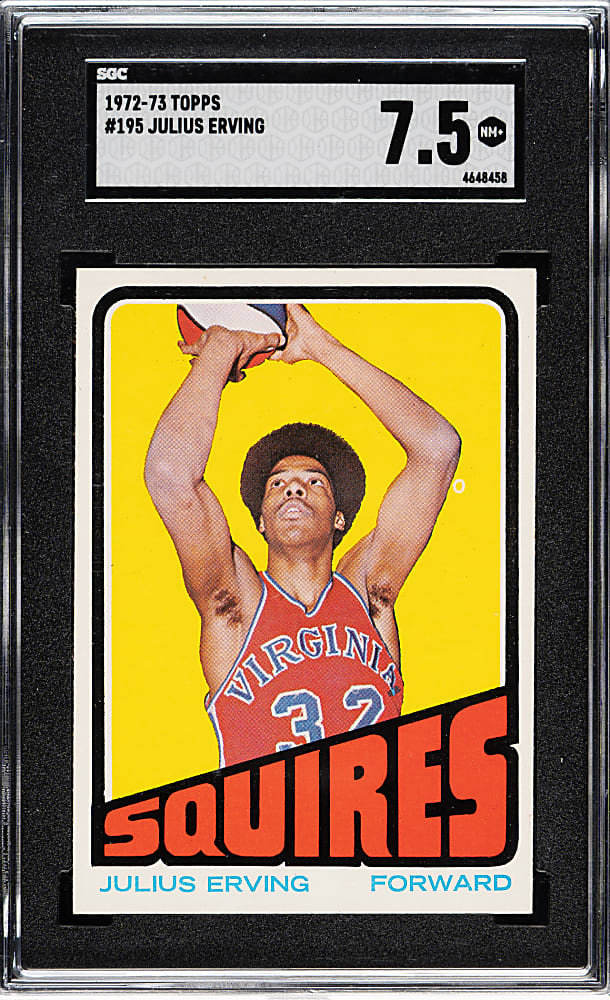 1972-1973 Topps Basketball #195 Julius Erving Rookie SGC NM+ 7.5
