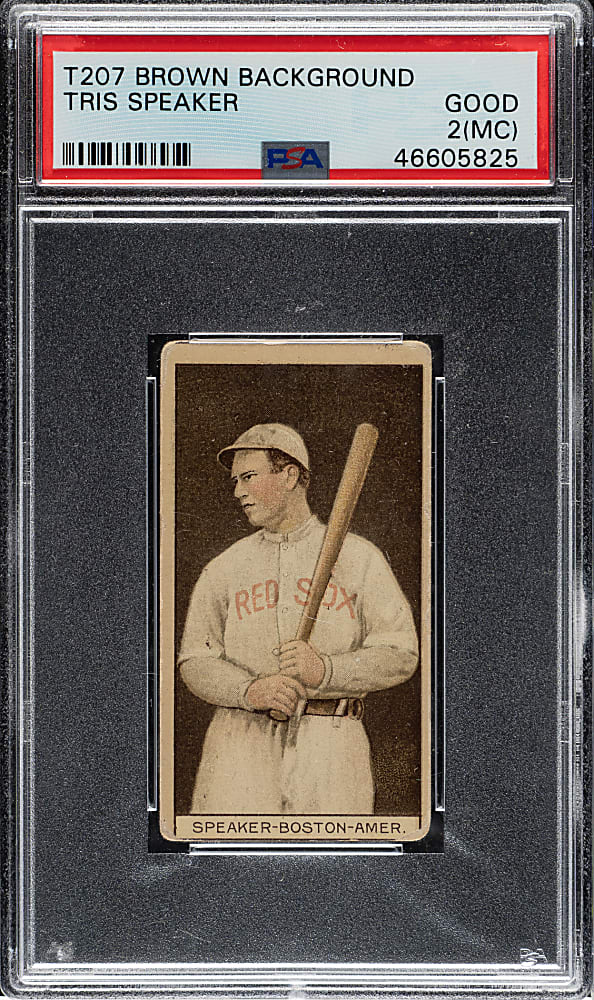 1912 T207 Brown Background Tris Speaker PSA GOOD 2 (MC)