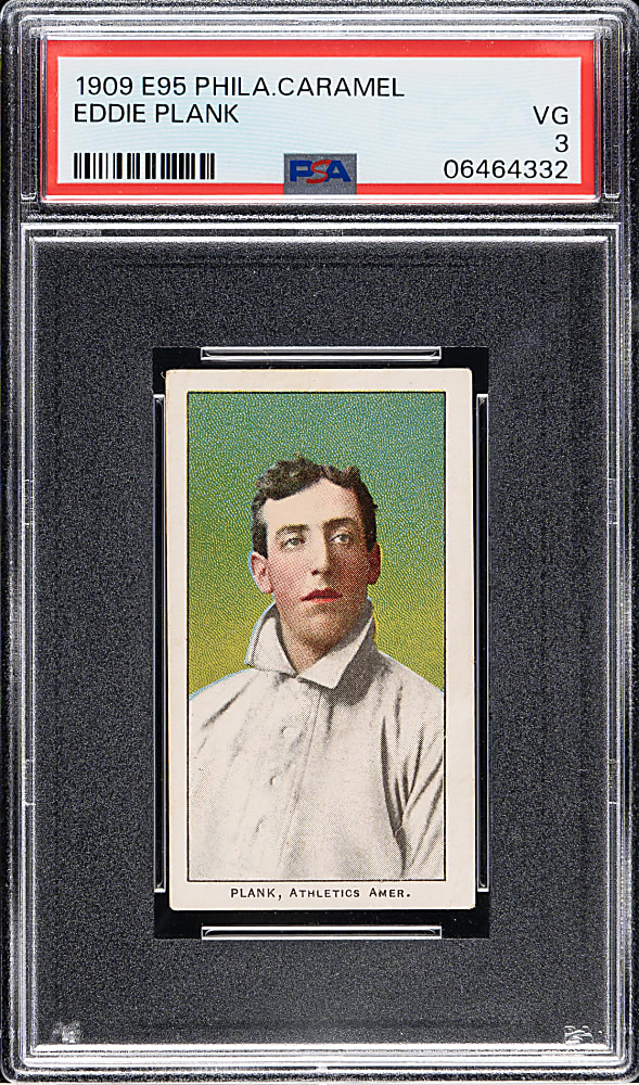 1909 E95 Philadelphia Caramel Eddie Plank PSA VG 3