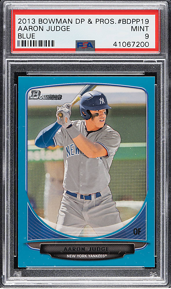 2013 Bowman Draft Picks & Prospects #BDPP19 Aaron Judge Blue #489/500 PSA MINT 9