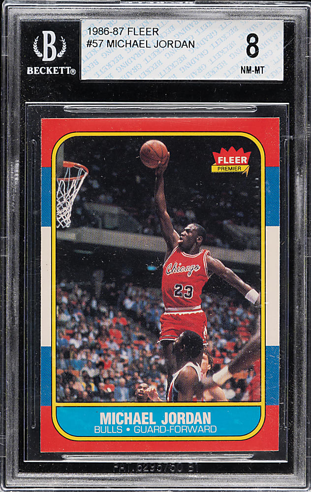 1986-1987 Fleer Basketball #57 Michael Jordan Rookie BGS NM-MT 8
