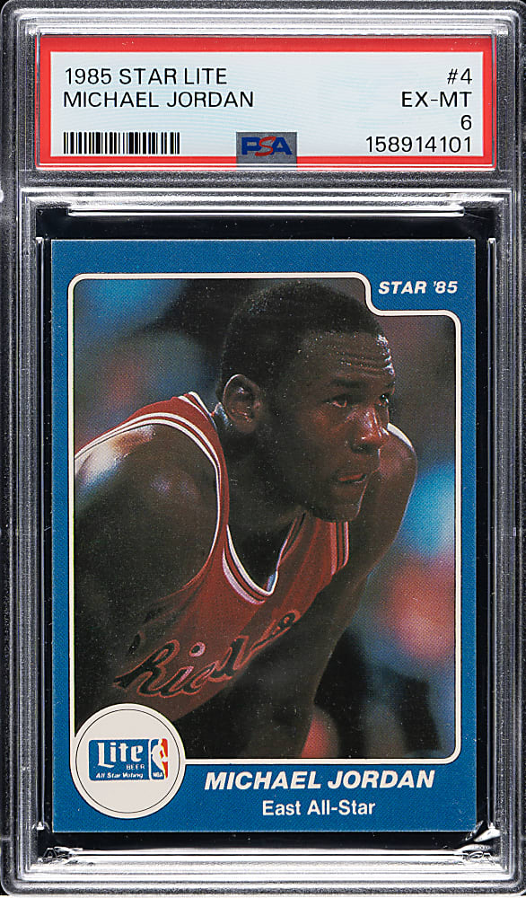1985-1986 Star Company Basketball Lite All-Stars #4 Michael Jordan PSA EX-MT 6