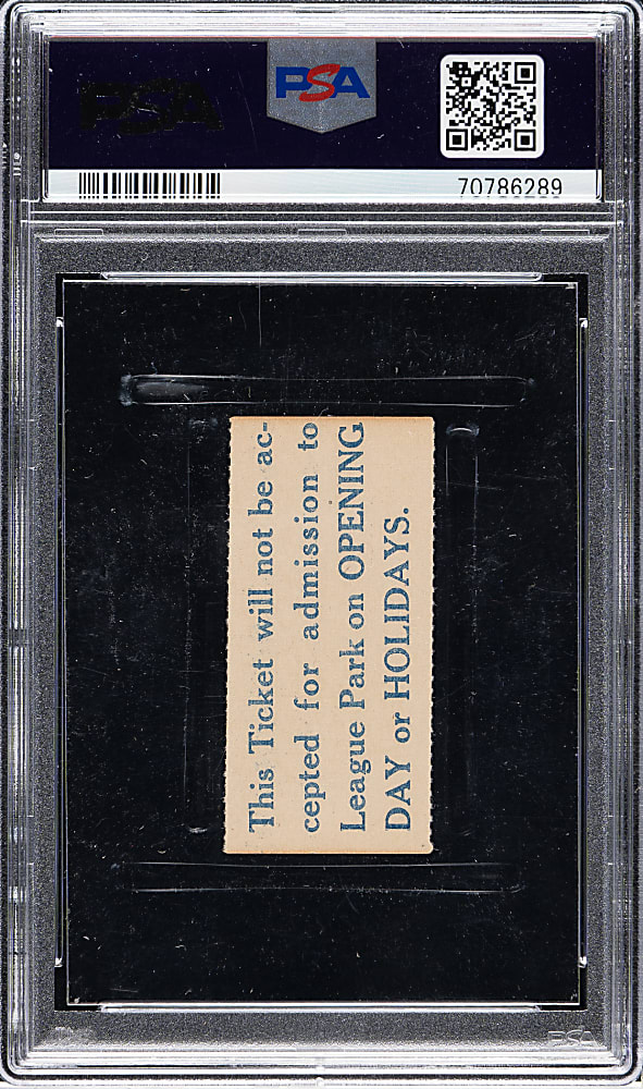 May 6, 1915 Cleveland Indians (vs. Chicago White Sox) Ticket Stub PSA NM 7 - Joe Jackson One Hit