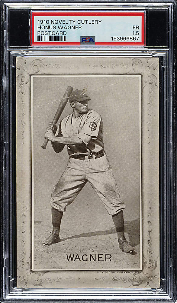 1910 PC805 Novelty Cutlery Postcards Honus Wagner PSA FAIR 1.5