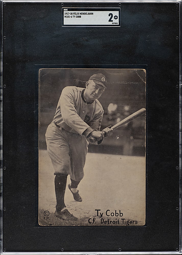 1917-1920 M101-6 Felix Mendelsohn (Sporting News) Ty Cobb SGC GOOD 2