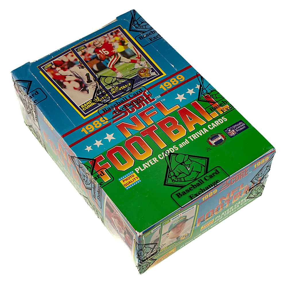 1989 Score Football Unopened Wax Box (36 Packs) - BBCE - From a Sealed Case (FASC)