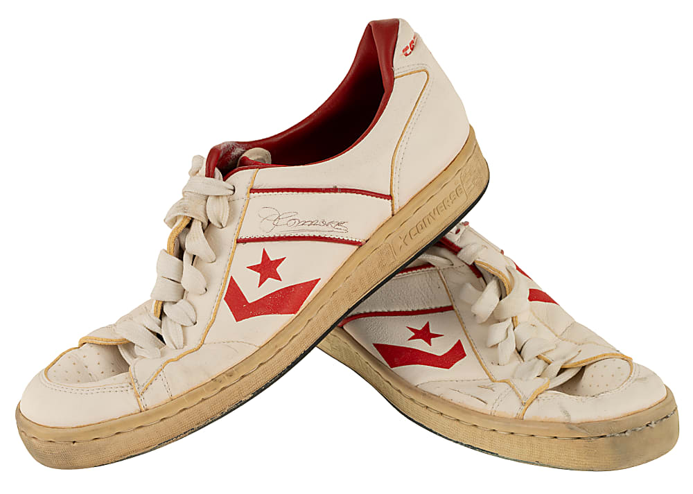 1986 Jimmy Connors Signed Match-Used U.S. Open Shoes with U.S. Open Credential Card - JSA