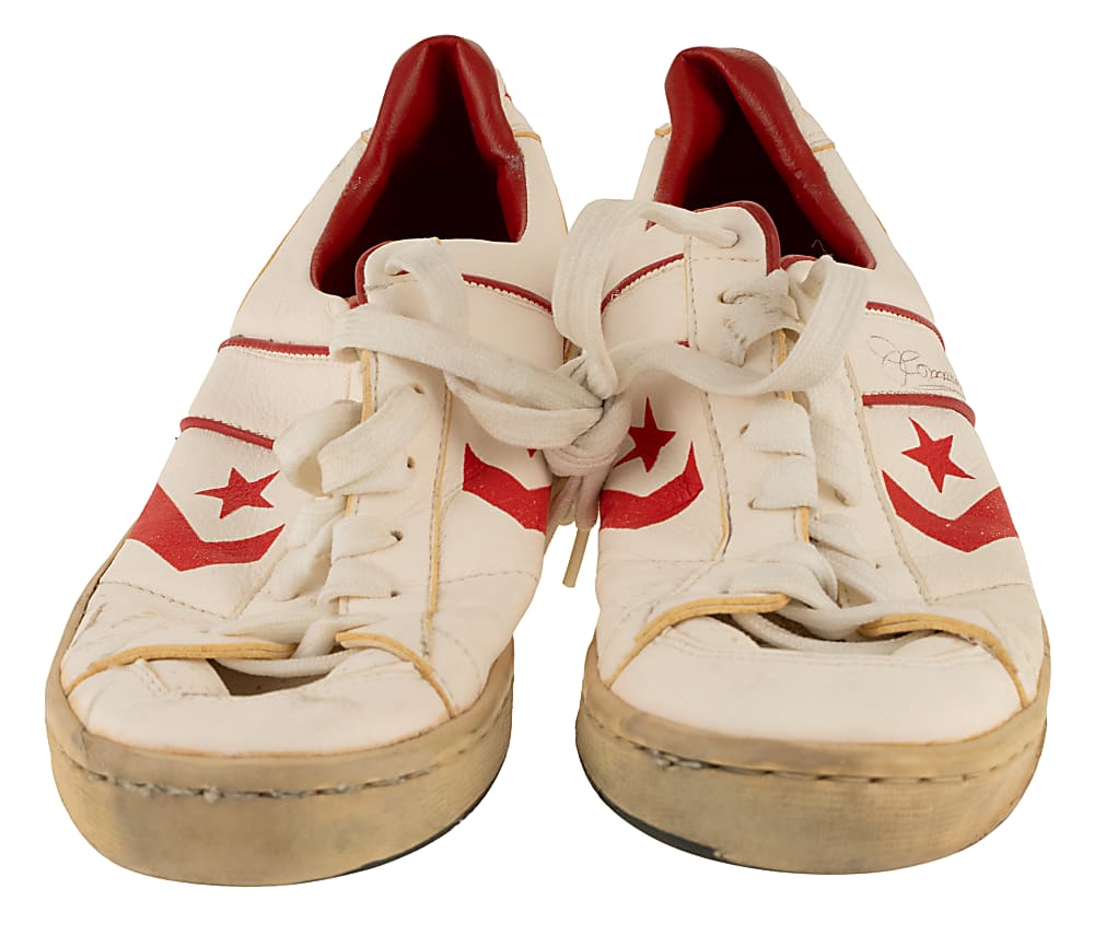 1986 Jimmy Connors Signed Match-Used U.S. Open Shoes with U.S. Open Credential Card - JSA