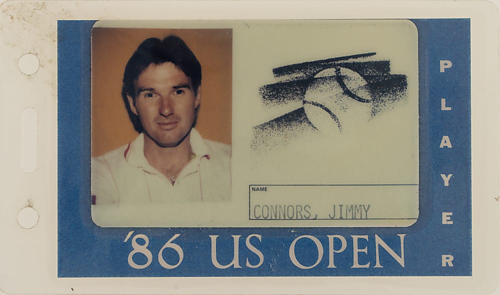 1986 Jimmy Connors Signed Match-Used U.S. Open Shoes with U.S. Open Credential Card - JSA