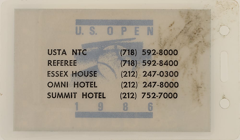 1986 Jimmy Connors Signed Match-Used U.S. Open Shoes with U.S. Open Credential Card - JSA