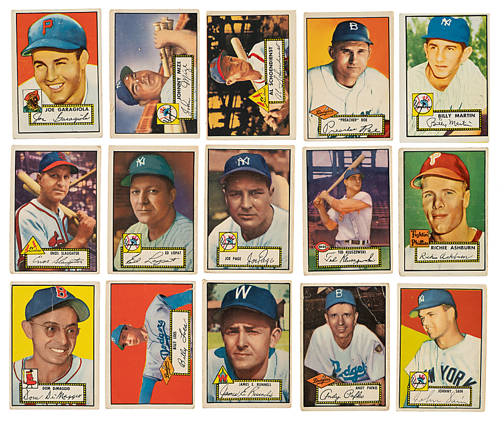 1952 Topps Partial Low-Number Run (241/310)