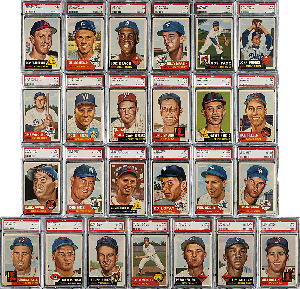1953 Topps PSA-Graded Near-Complete Set (270/274)