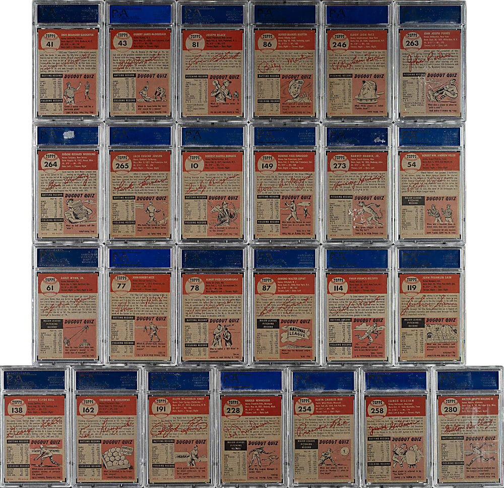 1953 Topps PSA-Graded Near-Complete Set (270/274)