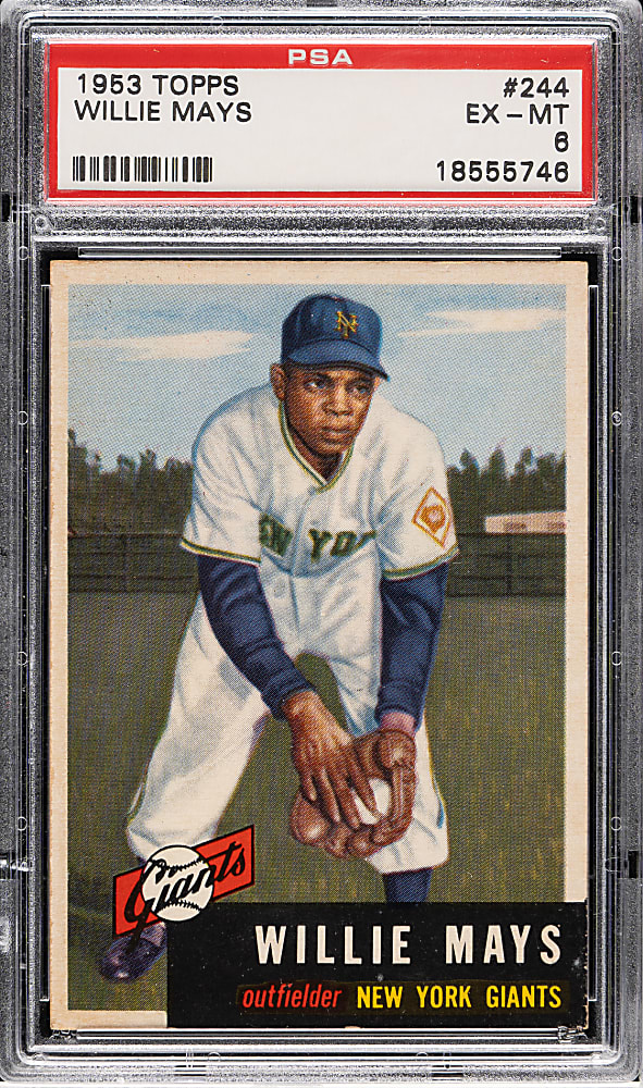 1953 Topps #244 Willie Mays PSA EX-MT 6