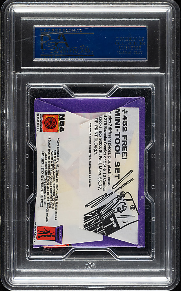 1972-1973 Topps Basketball Unopened Wax Pack PSA NM-MT 8 - Julius Erving Rookie Year