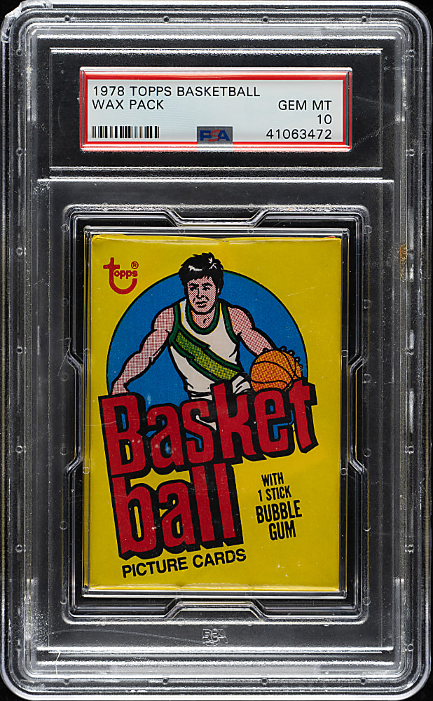 1978-1979 Topps Basketball Unopened Wax Pack PSA GEM MINT 10