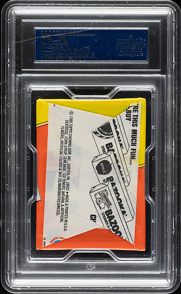 1980-1981 Topps Basketball Unopened Wax Pack PSA EX-MT 6 - Larry Bird and Magic Johnson Rookie on Back!