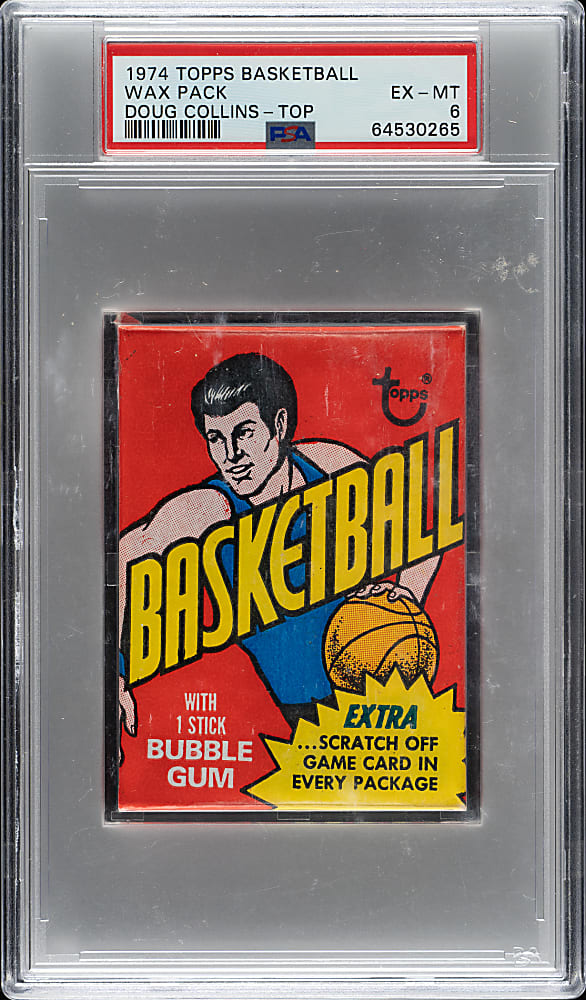 1974-1975 Topps Basketball Unopened Wax Pack PSA EX-MT 6
