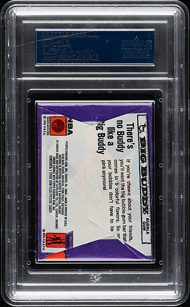 1972-1973 Topps Basketball Unopened Wax Pack PSA NM 7 - Jerry West on Back