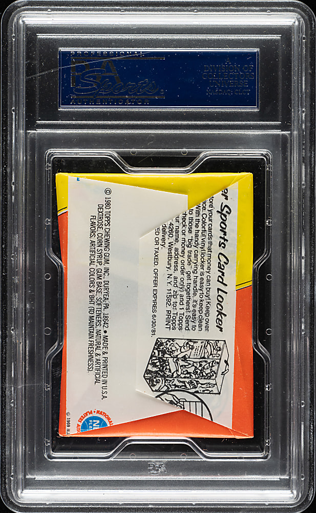 1980-1981 Topps Basketball Unopened Wax Pack PSA MINT 9 - Larry Bird and Magic Johnson Rookie Year