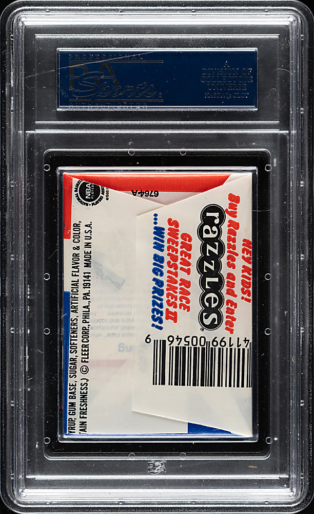 1986-1987 Fleer Basketball Unopened Wax Pack PSA MINT 9 - Julius Erving Sticker on Back