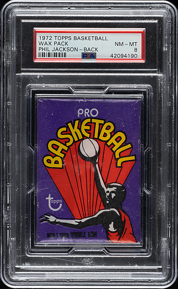 1972-1973 Topps Basketball Unopened Wax Pack PSA NM-MT 8 - Phil Jackson Rookie on Back