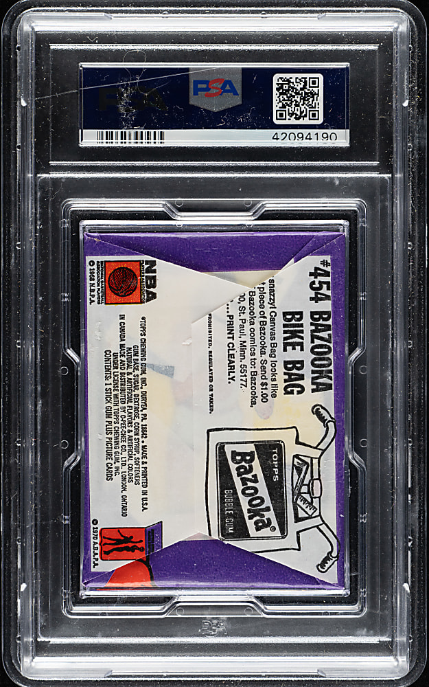 1972-1973 Topps Basketball Unopened Wax Pack PSA NM-MT 8 - Phil Jackson Rookie on Back