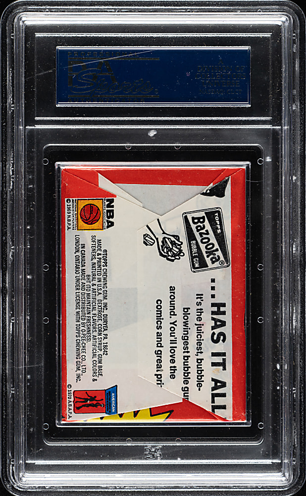 1974-1975 Topps Basketball Unopened Wax Pack PSA EX-MT 6 - George Gervin Rookie on Top