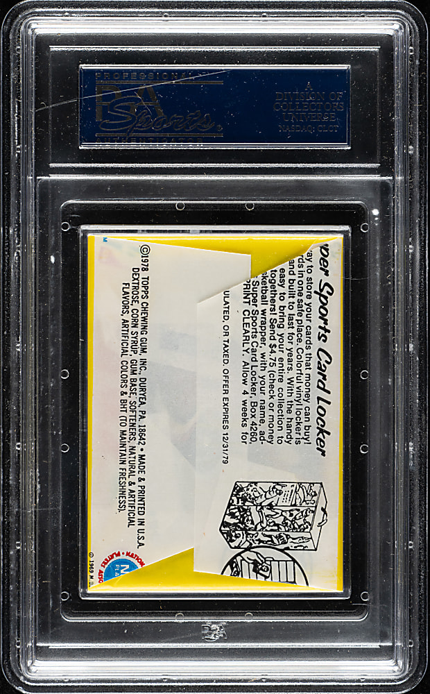 1978-1979 Topps Basketball Unopened Wax Pack PSA MINT 9 - Julius Erving on Back