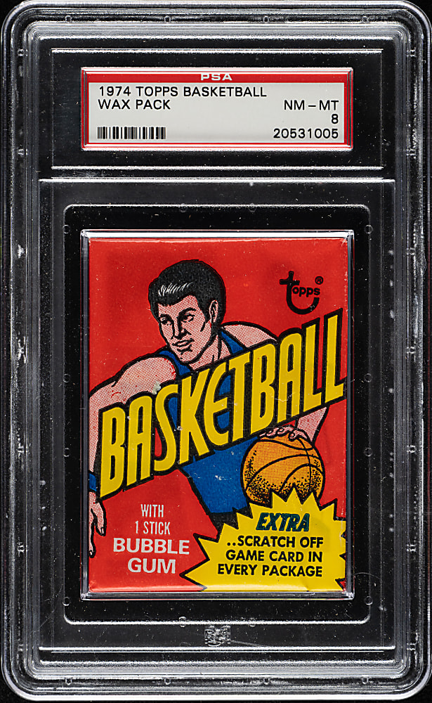 1974-1975 Topps Basketball Unopened Wax Pack PSA NM-MT 8
