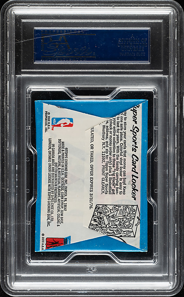 1975-1976 Topps Basketball Unopened Wax Pack PSA NM-MT 8 - Highest Graded!