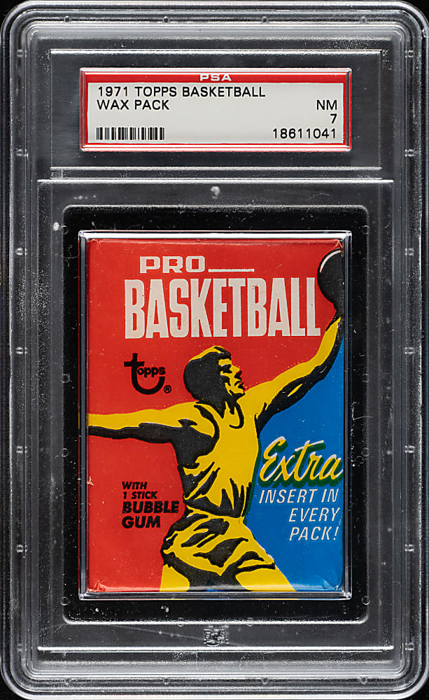 1971-1972 Topps Basketball Unopened Wax Pack PSA NM 7