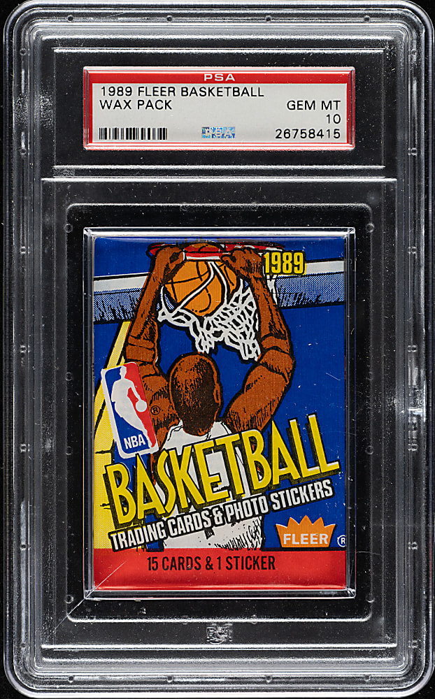1989-1990 Fleer Basketball Unopened Wax Pack PSA GEM MINT 10